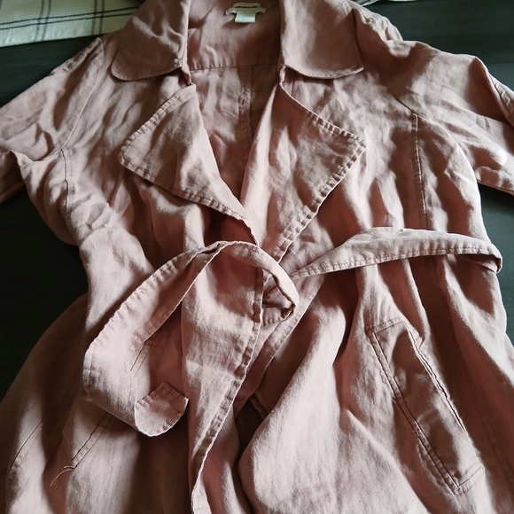 Cathrine Malandrino 100% Linen Wrap Dress Nwot Size M - Picture 2 of 5